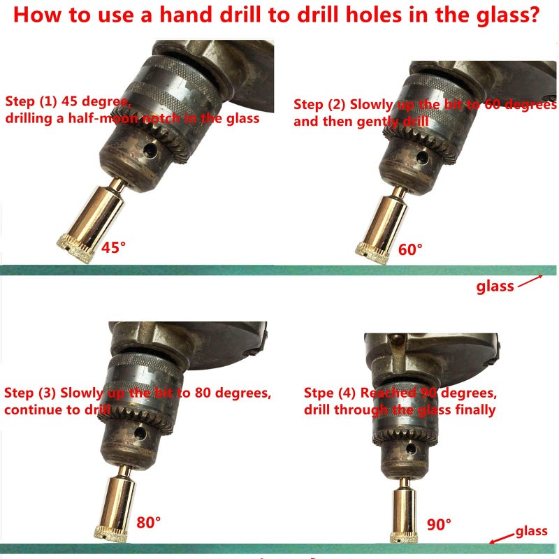 JINGLING 6mm Diamond Drill Bit, 1/4" Diamond Drill Bits for Glass, Coated Core Drill Hole Saw Drilling Tools for Rocks Ceramic Tile Pack of 20Pcs - Image 4